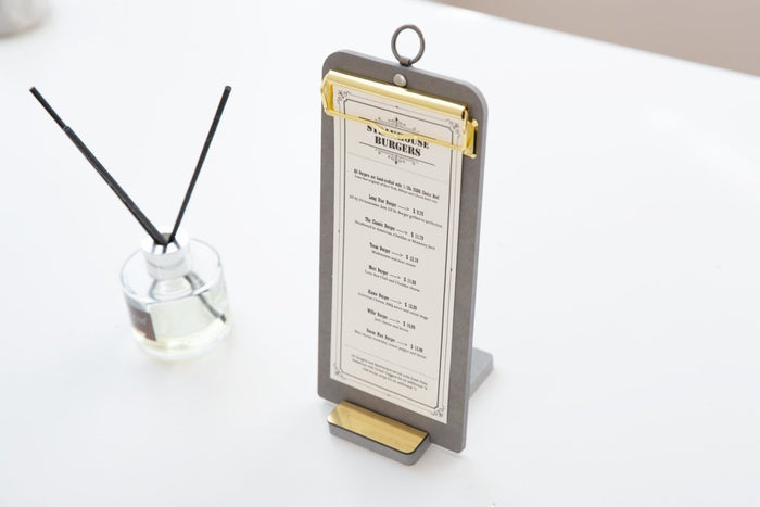 Desk Accessories Grey Gold Ring Clipboard - A4 Portrait