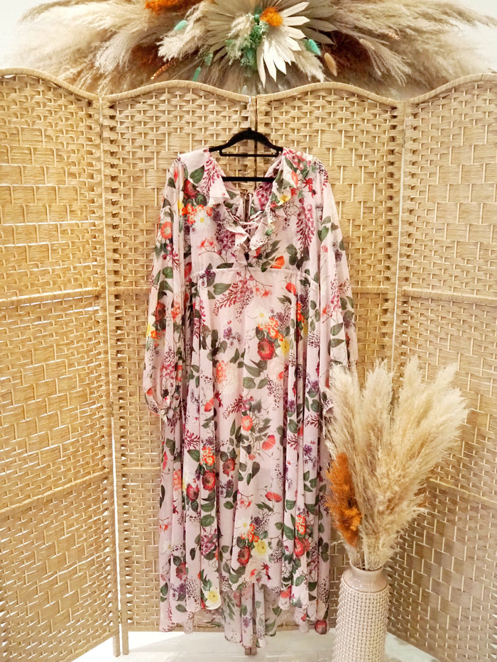 Guapa Pink Floral Maxi Size Large (New RRP £154)