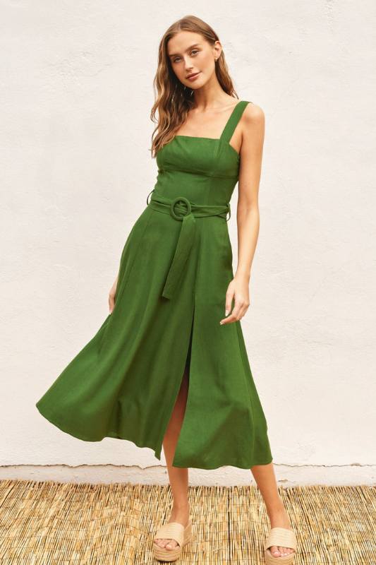 Heaven Midi Dress- Green