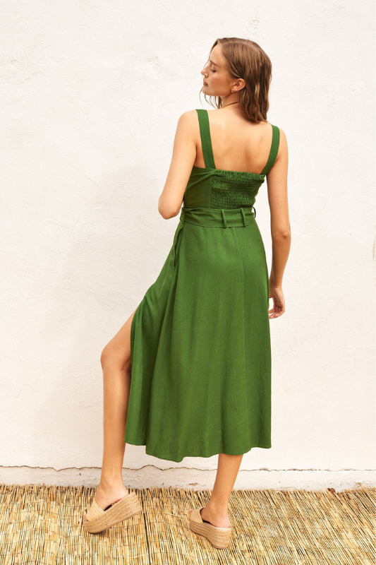 Heaven Midi Dress- Green