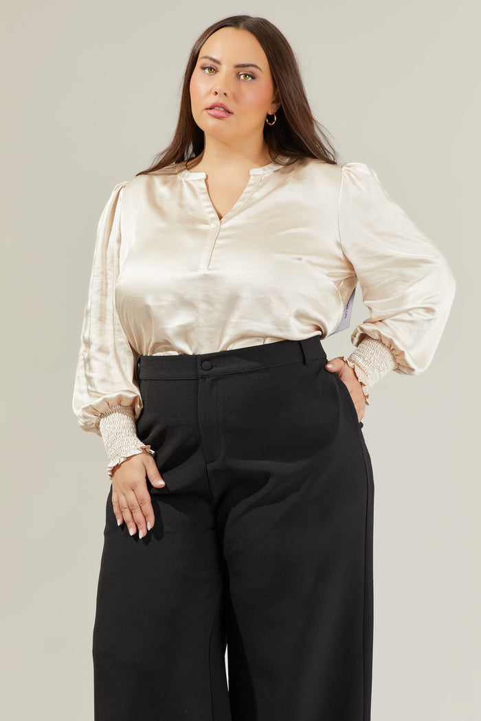 Henley Blouse - PLUS<br>***LAST ONE***