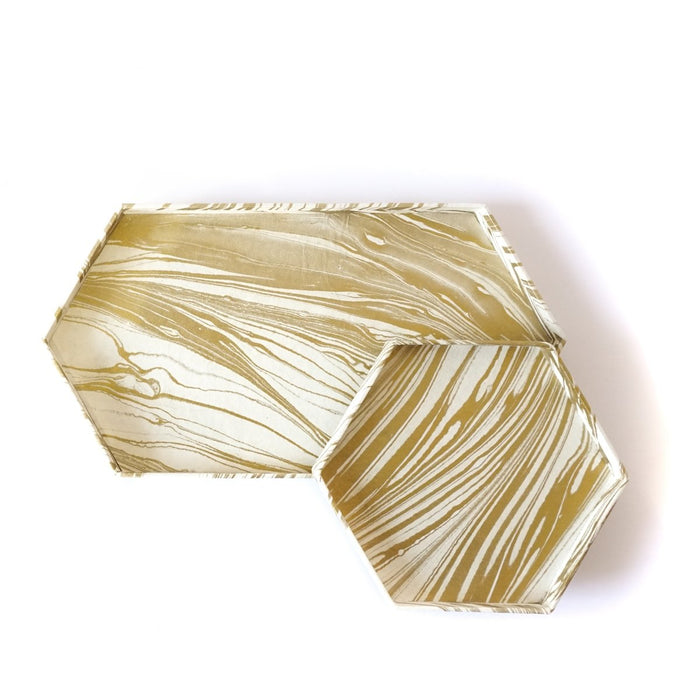 Tabletop Decor Hexagon Tray Gold -