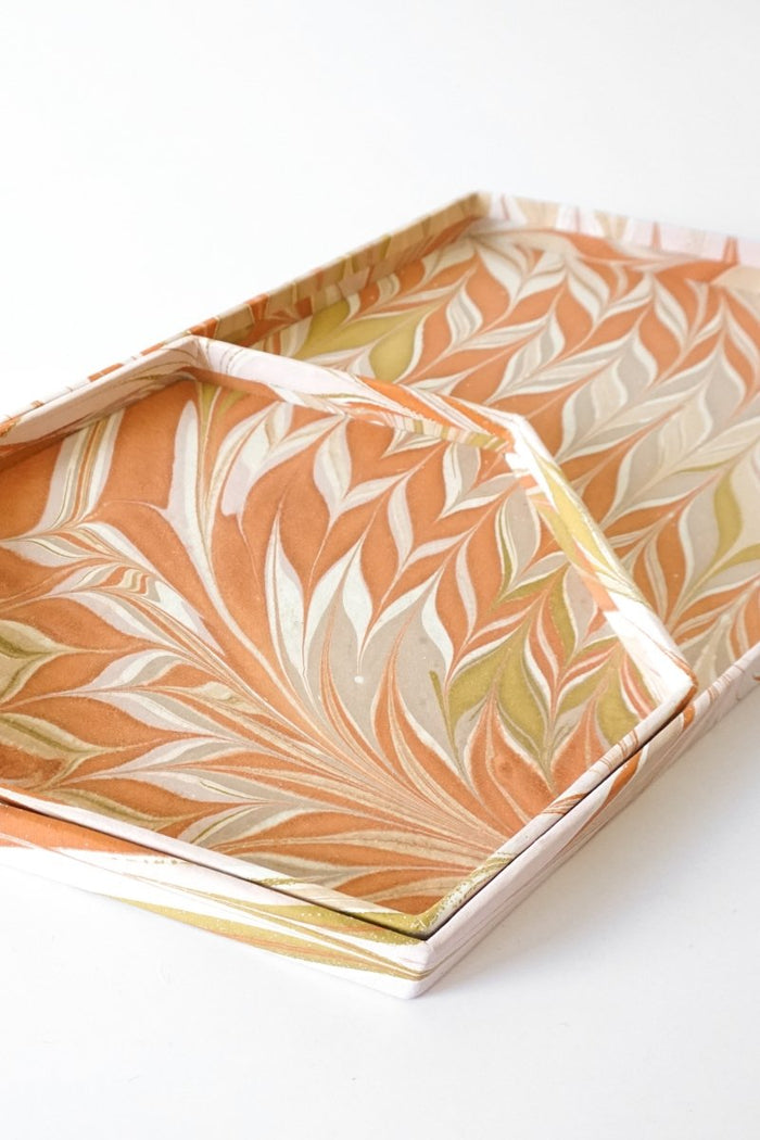 Tabletop Decor Hexagon Tray Orange -
