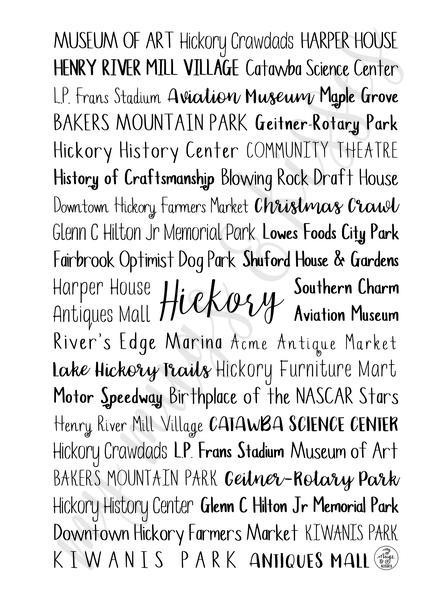 Hickory, NC Spiral Notebook