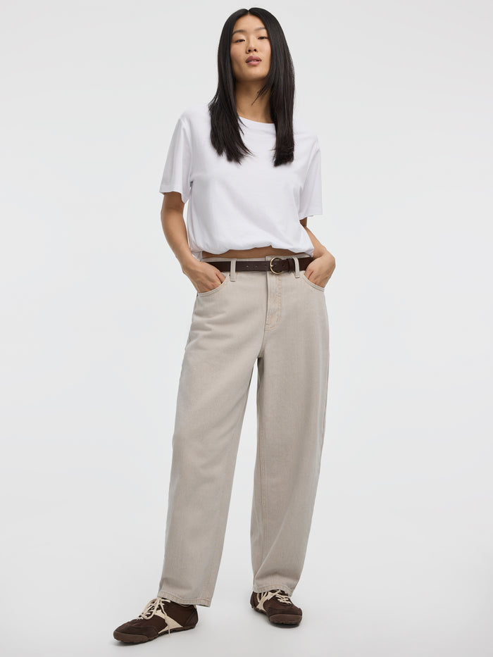 High-Rise Barrel Jeans