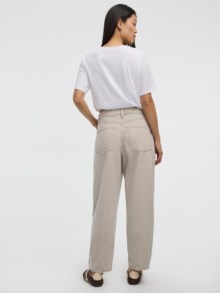 High-Rise Barrel Jeans