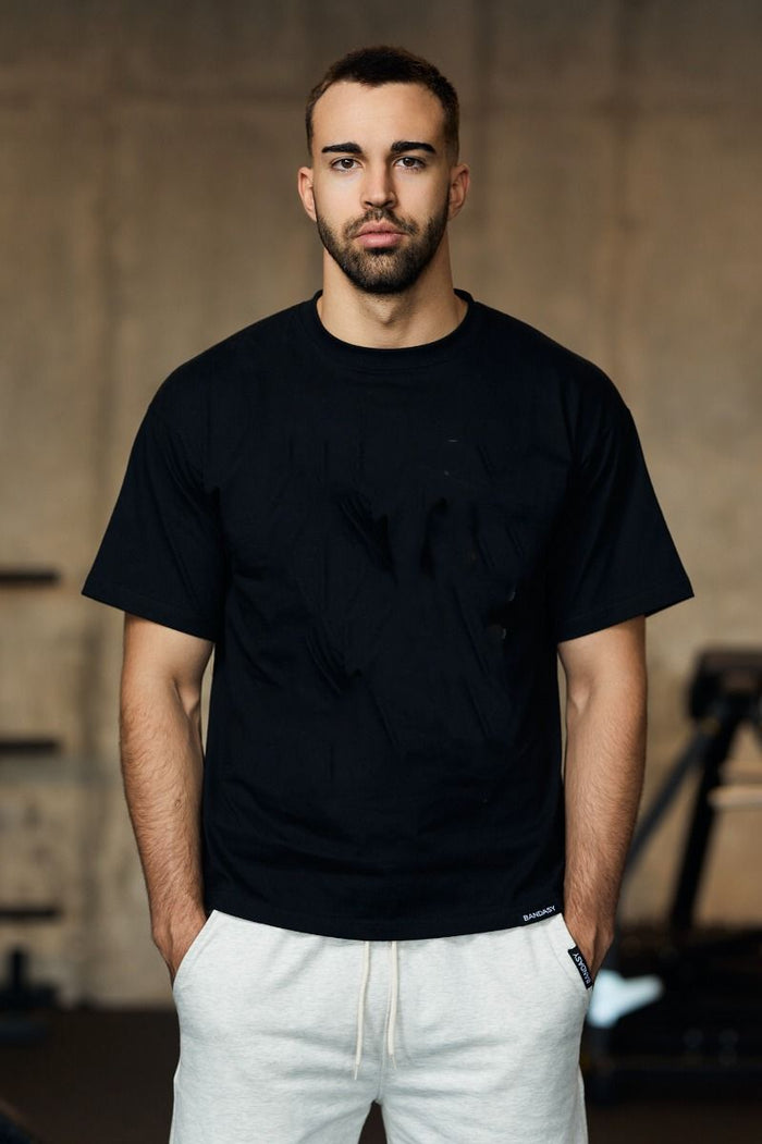 HOOD OVERSIZED T-SHIRT BLACK