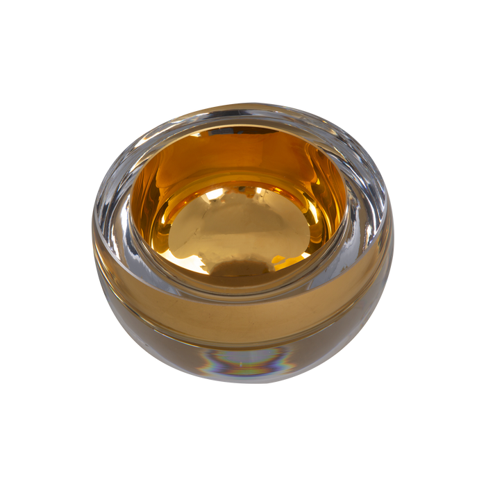 A beautiful metallic colouring adorns its thick glass and will add striking style elements to your interior.