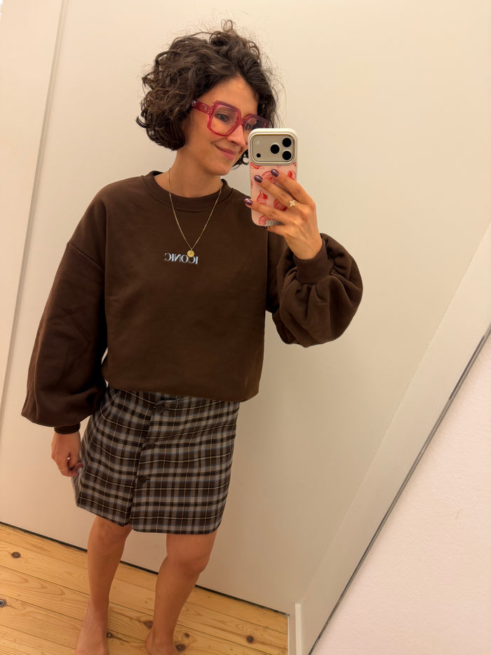Iconic sweater bruin