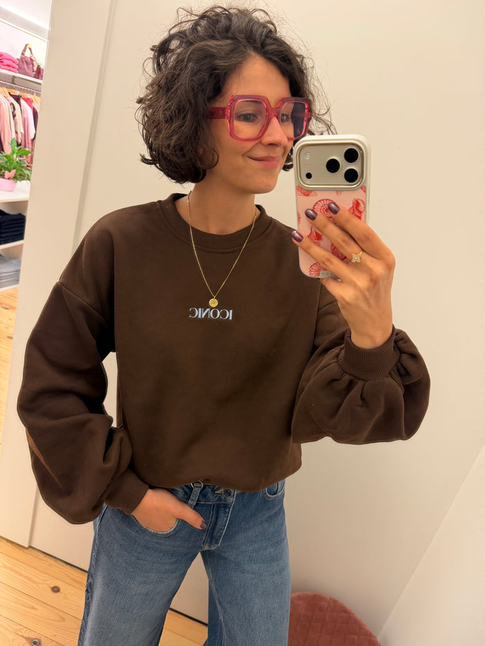 Iconic sweater bruin