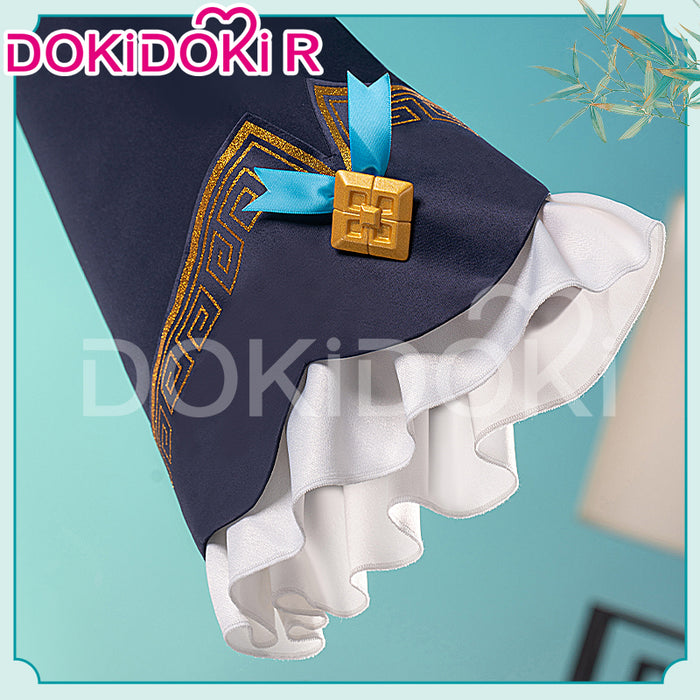 【IN STOCK】DokiDoki-R Cosplay Panda Girl Cute Dress Lolita Costume / Wig Long Blue Twist Braid Hair