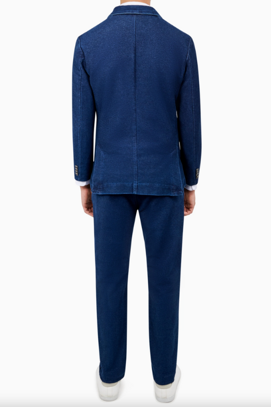 Indigo Knit Trouser