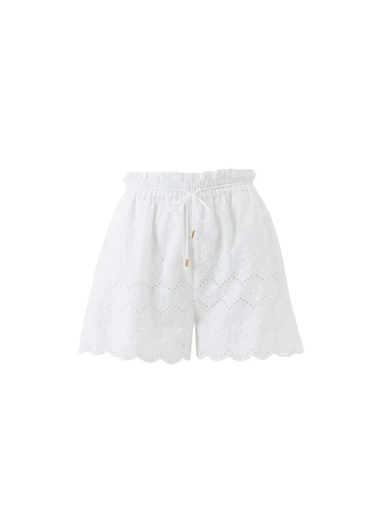 Shorts Melissa Odabash Indy Embroidered Shorts White Apoella