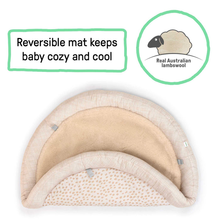 Ingenuity Every Season Plush Lambswool Baby Play Gym, 0+ Months - Natural
