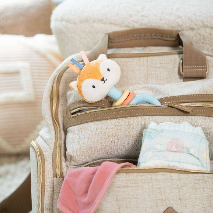 Ingenuity Kitt Ring Rattle for Baby, Plant-Based Materials