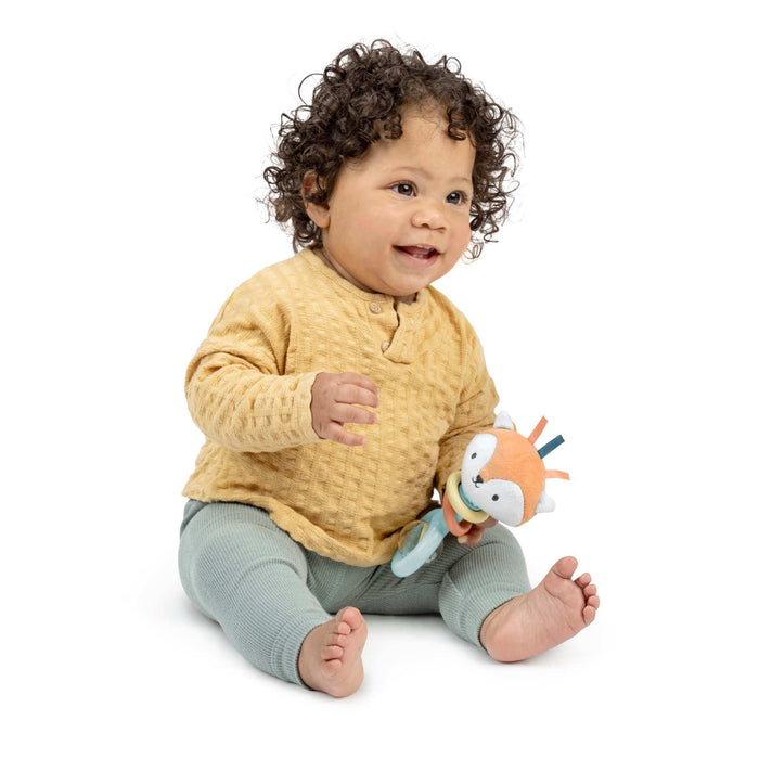 Ingenuity Kitt Ring Rattle for Baby, Plant-Based Materials