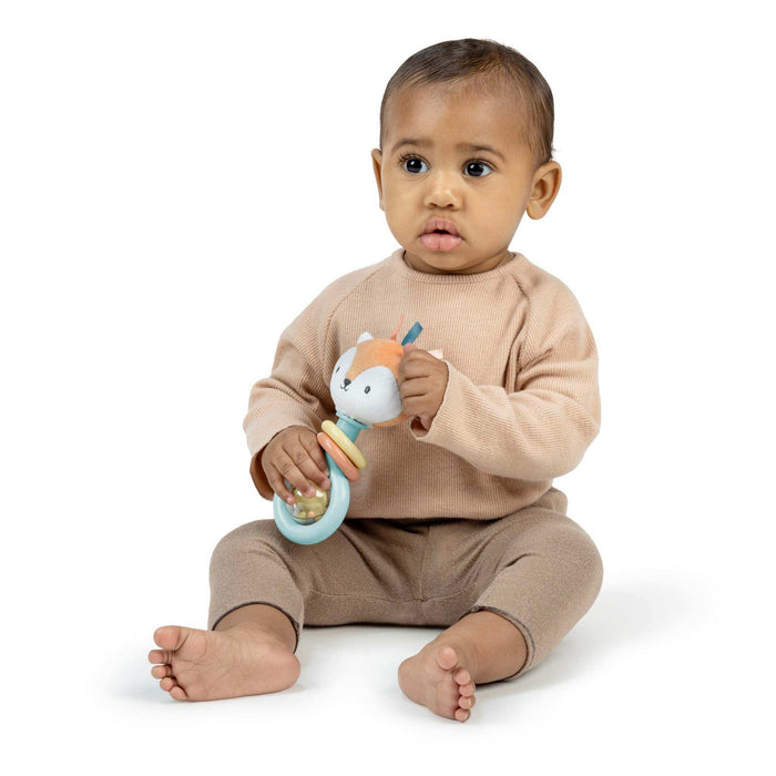 Ingenuity Kitt Ring Rattle for Baby, Plant-Based Materials