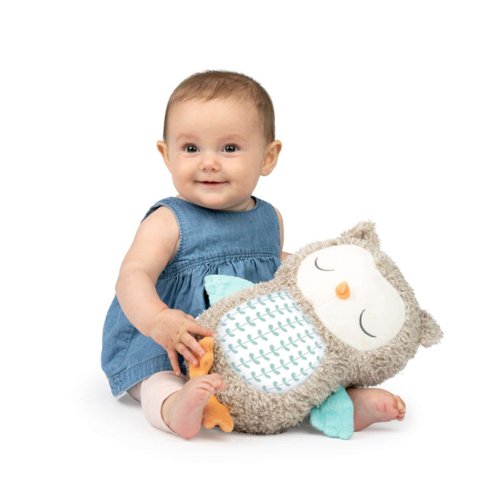Snuggle Sounds Nally owl plush toy with Bluetooth speaker for baby soothing and nursery decor