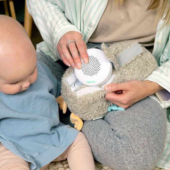 Snuggle Sounds Nally owl plush toy with Bluetooth speaker and soothing sounds for babies up to 36 months