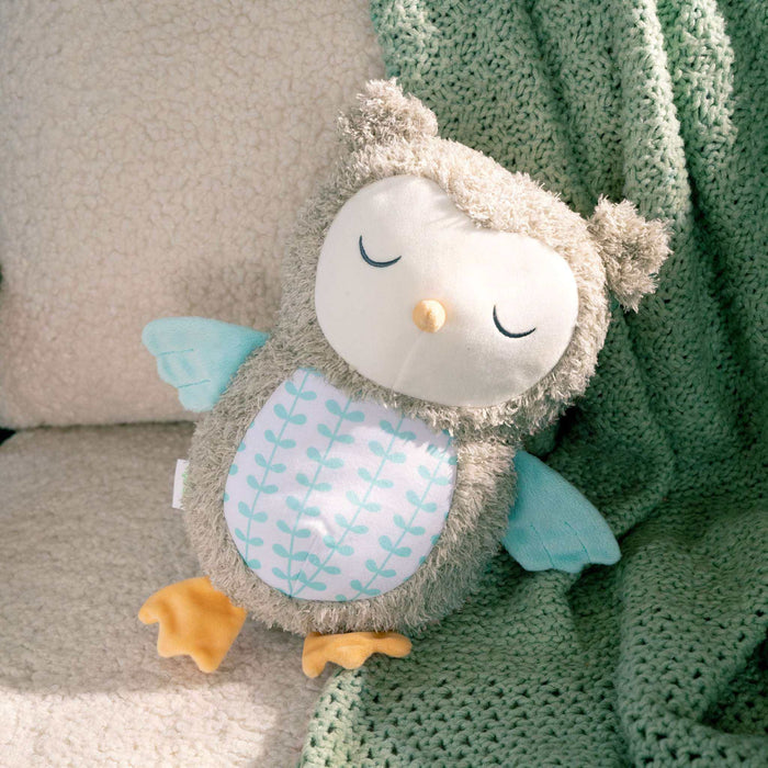 Snuggle Sounds Nally owl plush toy with Bluetooth speaker for soothing baby and crib attachment