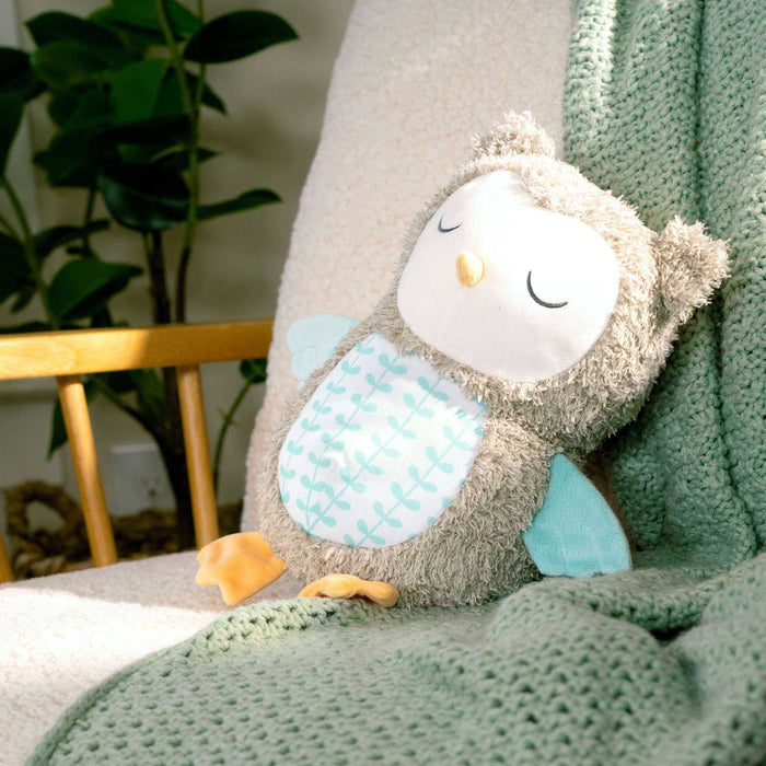 Ultra-plush Snuggle Sounds Nally owl soothing plush toy with Bluetooth speaker for babies