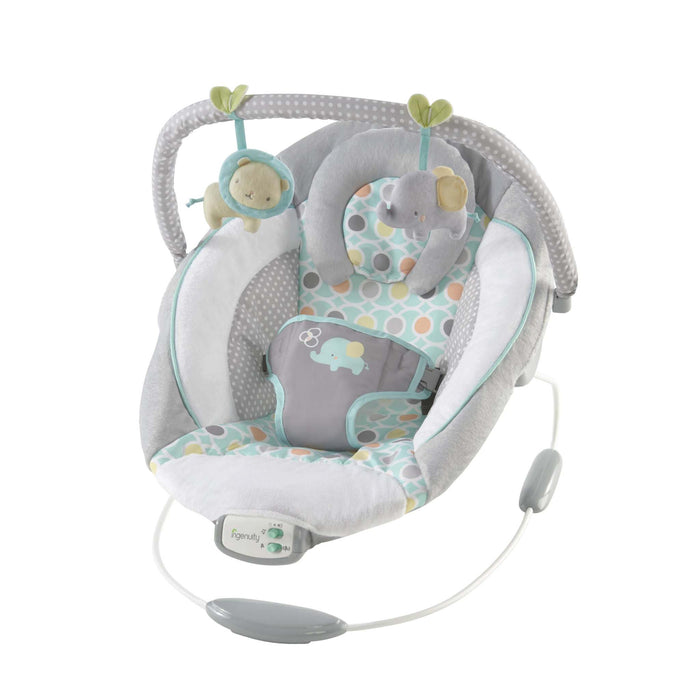 Ingenuity Soothing Baby Bouncer Seat Morrison plush seat with toy bar and melodies