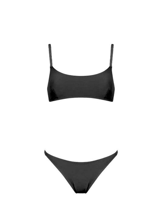 Bikini Kiohne Iris/Nora Braided Trim Bikini Black Apoella