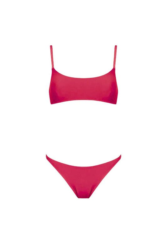 Bikini Kiohne Iris/Nora Braided Trim Bikini Wild Magenta Apoella