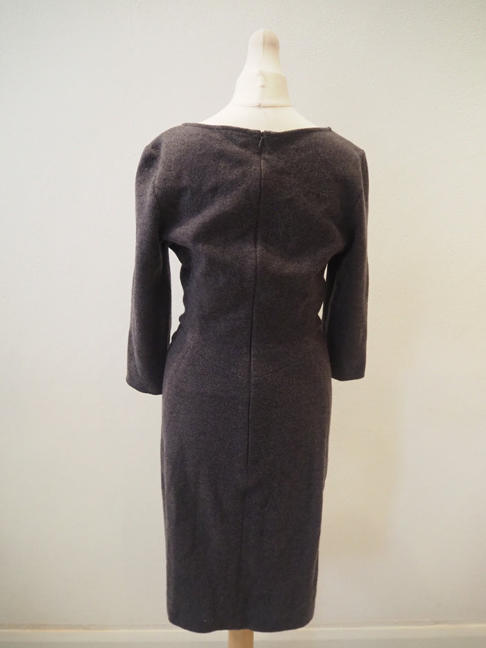 Issa London Grey Wool Dress Size 10