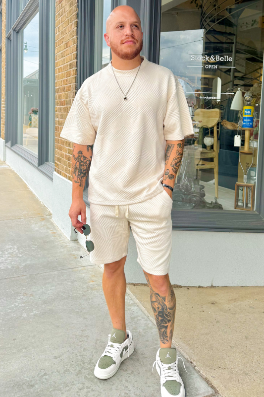 Jackson Textured Short- Ivory