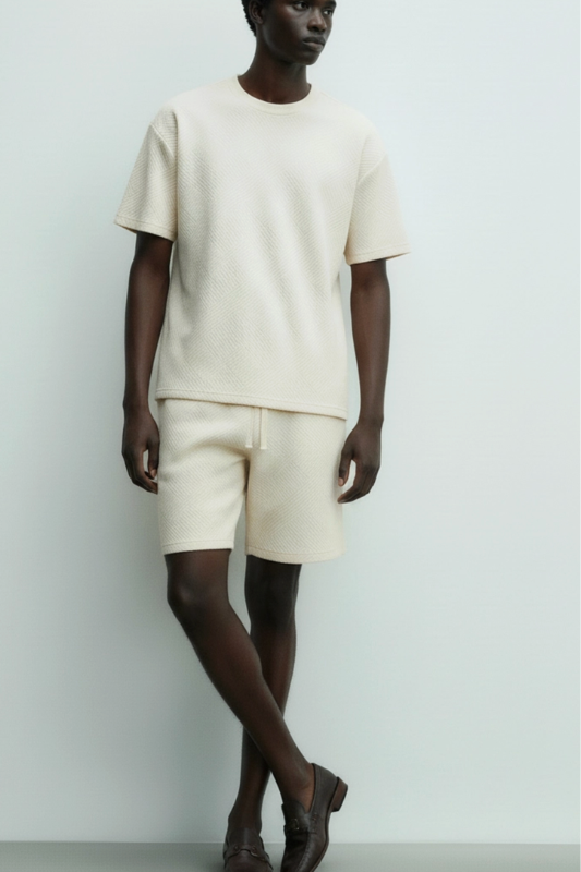 Jackson Textured Short- Ivory