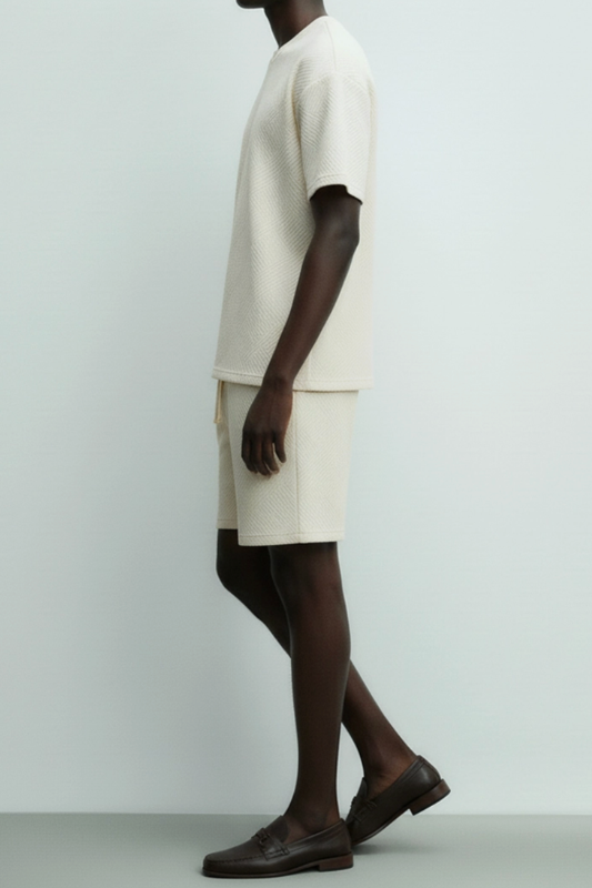 Jackson Textured Short- Ivory