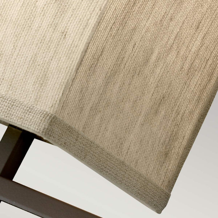 Jennifer Bronze 2 Light Wall Light with Linen Shade Lighting