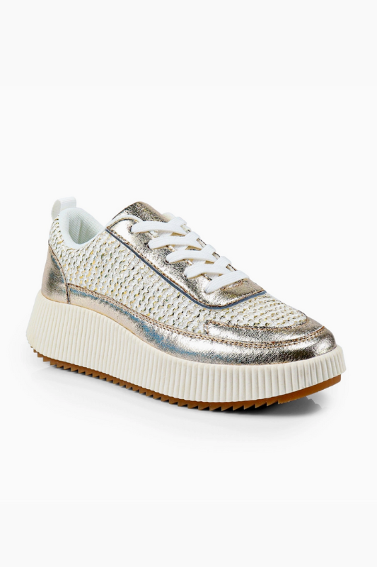 Jessy Patched Sneaker - Gold