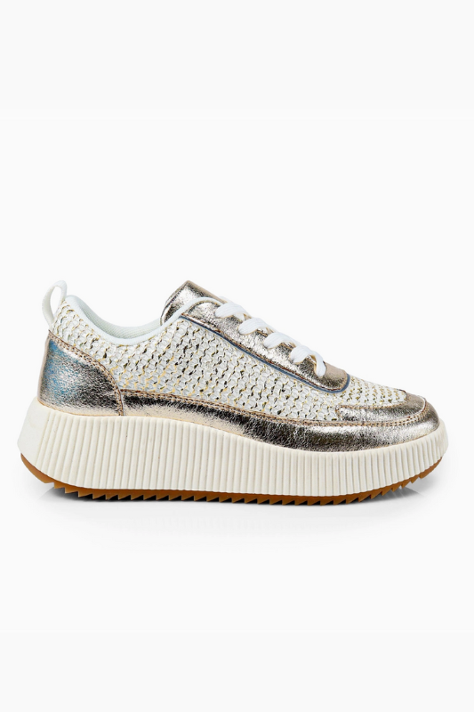 Jessy Patched Sneaker - Gold