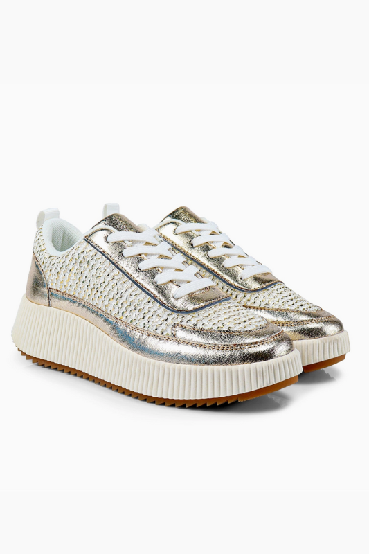 Jessy Patched Sneaker - Gold