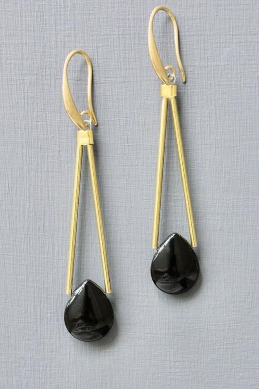 Jette Black Earrings