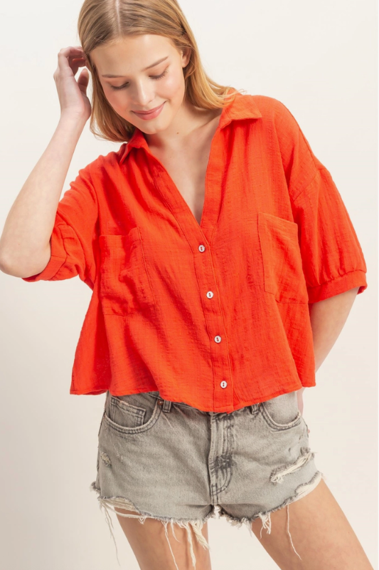 Joelle Button-Up - RED