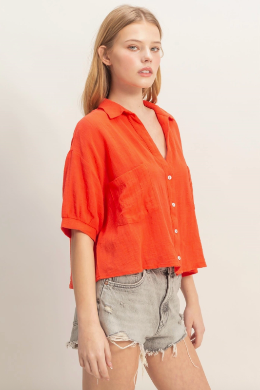 Joelle Button-Up - RED
