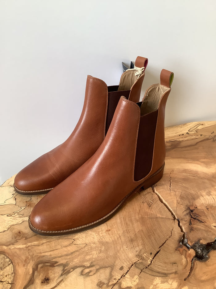 Joules Tan Chelsea Boots 7 New RRP £140