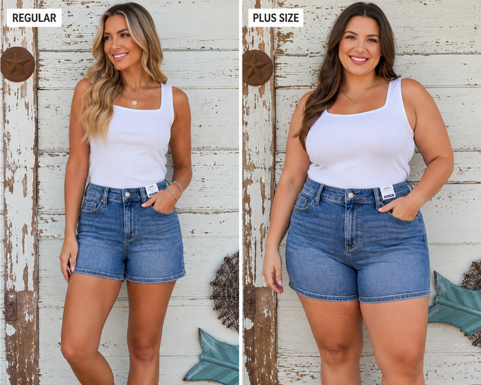 Judy blue denim shorts medium wash - Super stretch