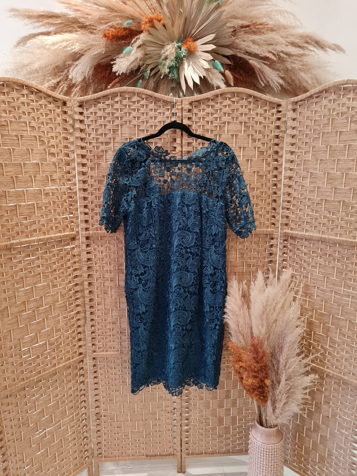 Kaleidoscope Green Lace Dress 16 (New)