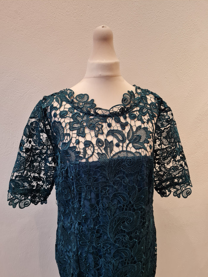 Kaleidoscope Green Lace Dress 16 (New)