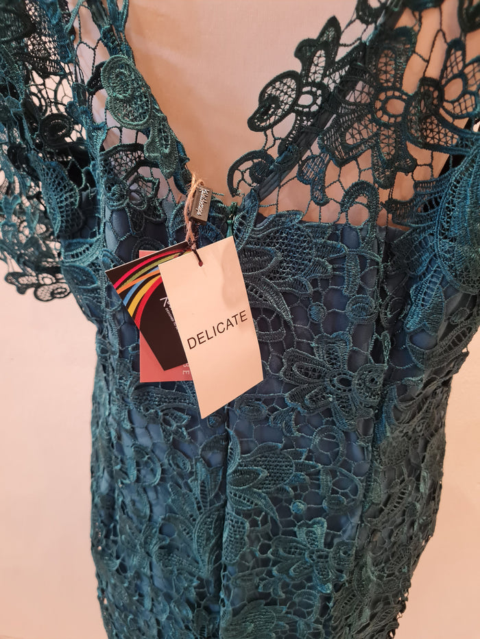 Kaleidoscope Green Lace Dress 16 (New)