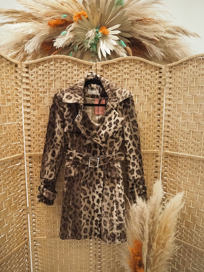 Karen Millen Faux Fur Animal print Coat 6/8