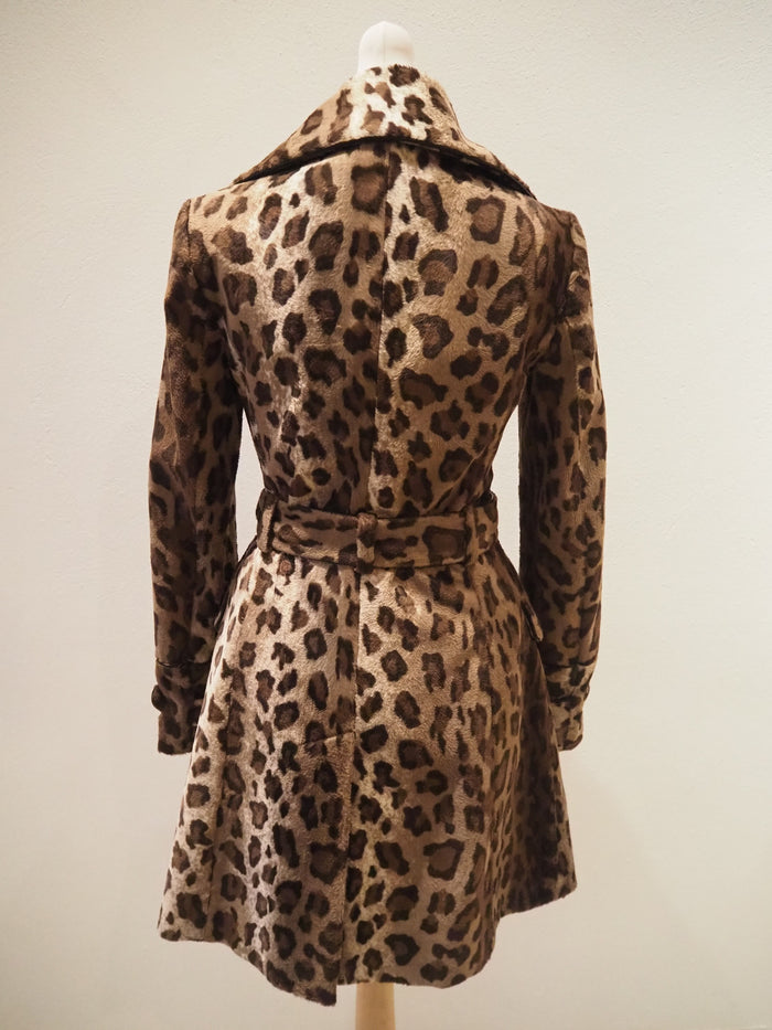 Karen Millen Faux Fur Animal print Coat 6/8