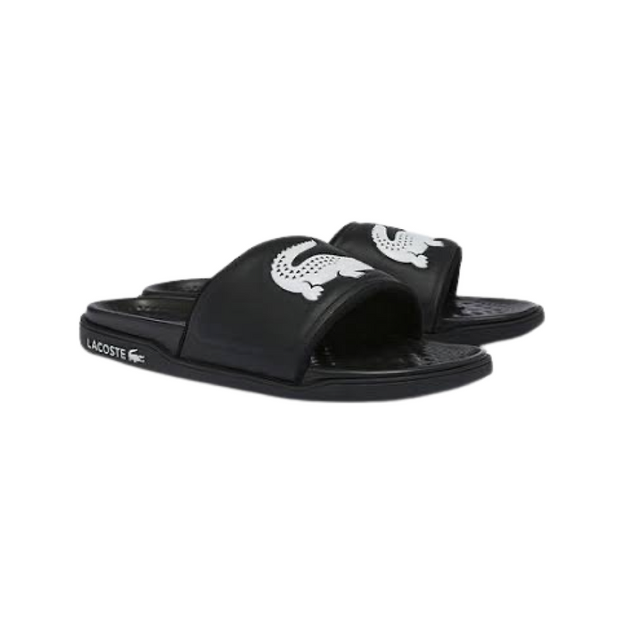 Lacoste Croco Dualiste Slide 0722 Black White