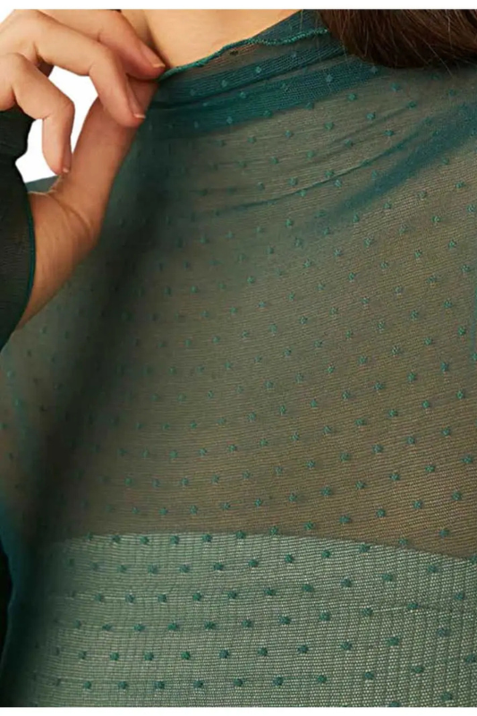 Lainey Mesh Top - Dark Green