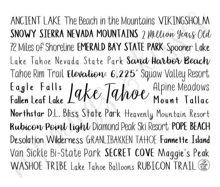 Lake Tahoe, CA Travel Mug