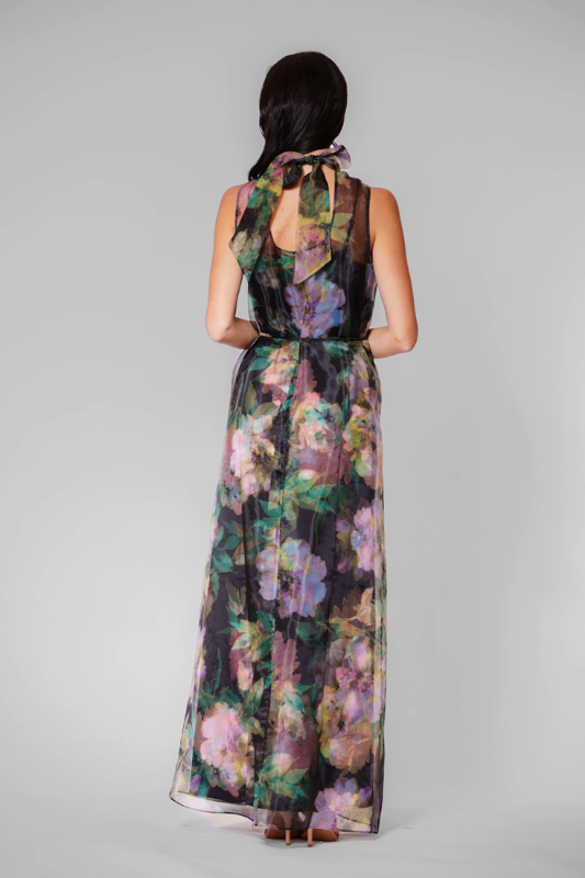 Lanette Floral Satin Dress